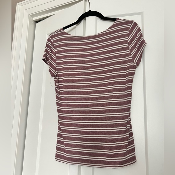 Garage burgundy striped tshirt - Picture 2 of 3